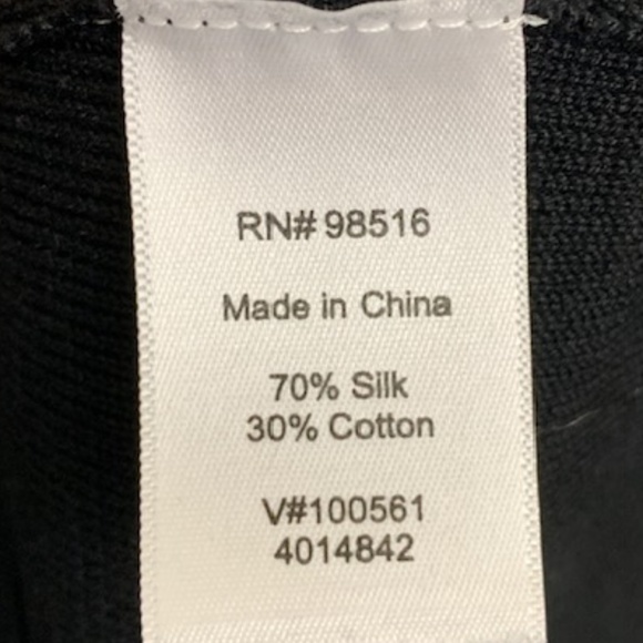 Coldwater Creek Mock Neck S/S Black Top - M - Picture 6 of 7